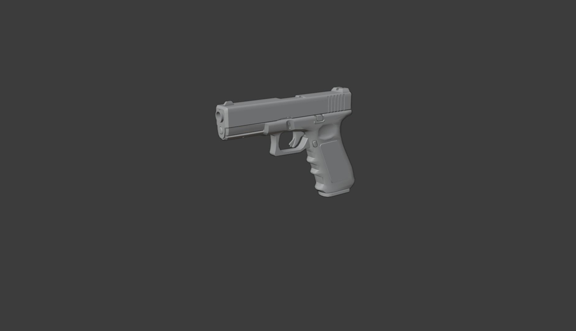 handgun gun free 3D model CGTrader