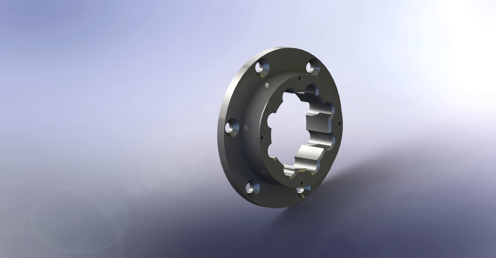 Splined Coupling Flange 3D model CGTrader