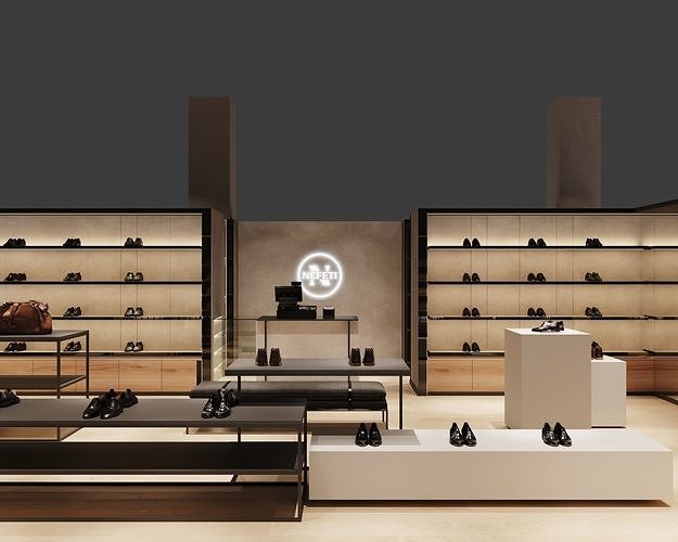 Shoe store full 3dmax corona scene 3D model CGTrader