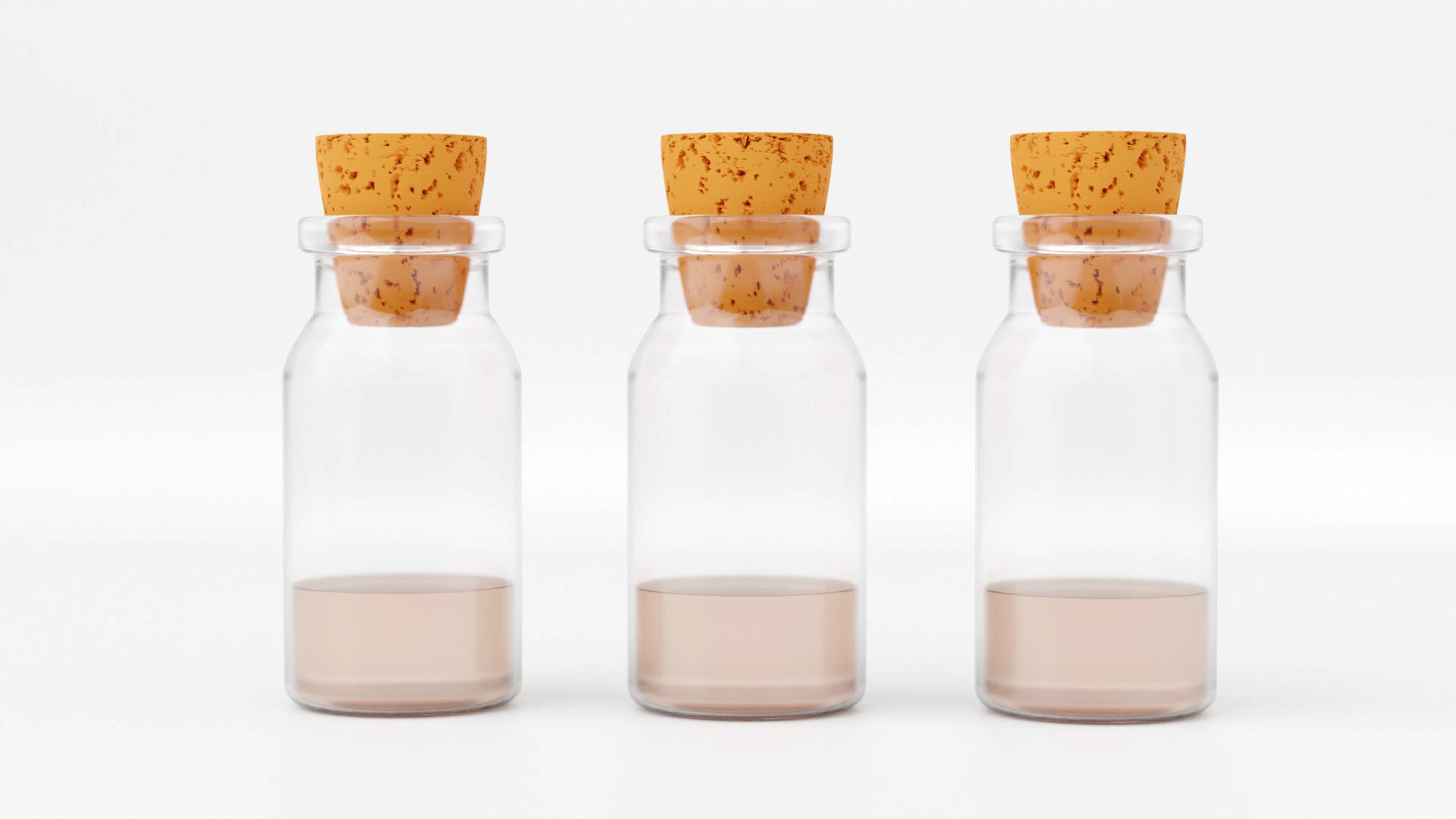 3D model Medical Lab Glass Bottle Realistic 3D model VR / AR / lowpoly