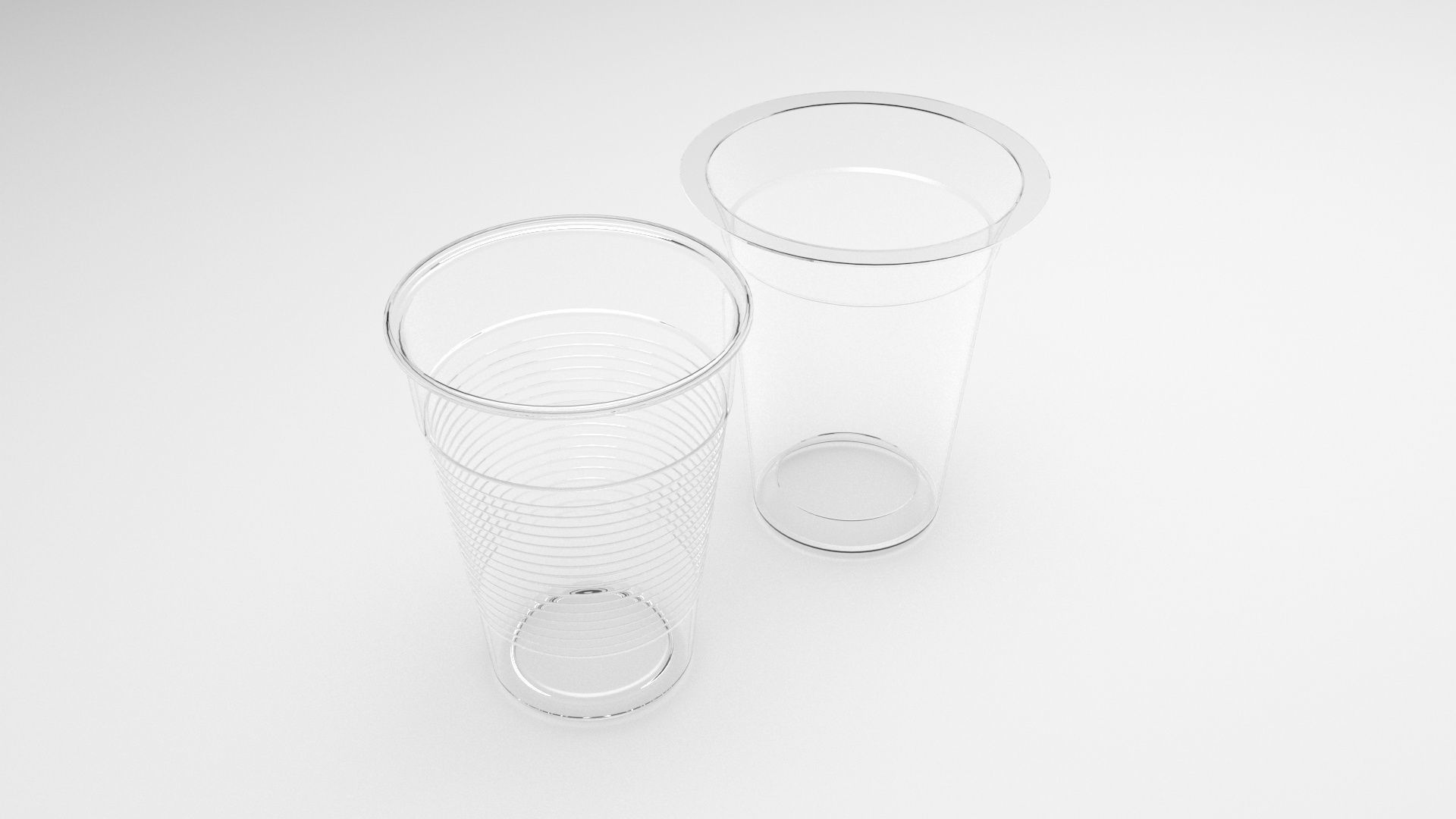 Two Plastic Cups 3D model CGTrader