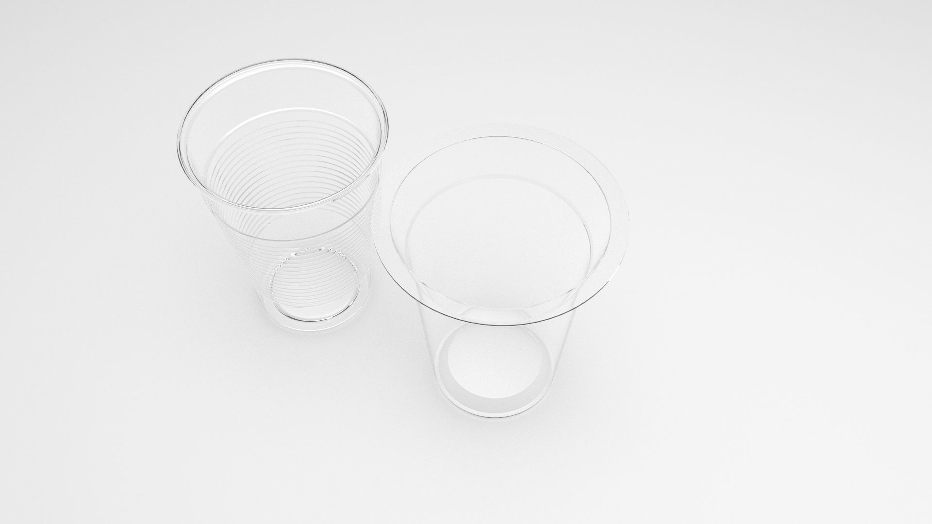 Two Plastic Cups 3D model CGTrader
