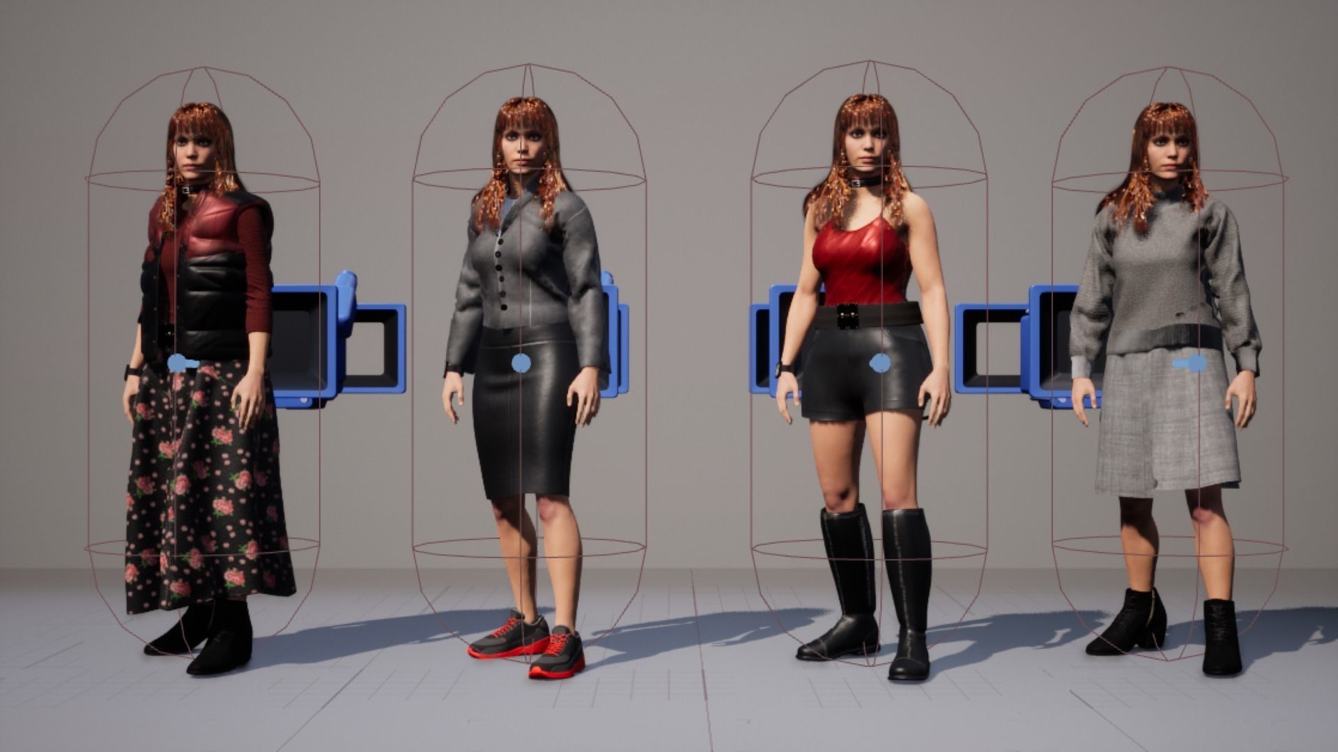 Civilian Clothes for Metahuman Female Character UE5 3D model animated ...
