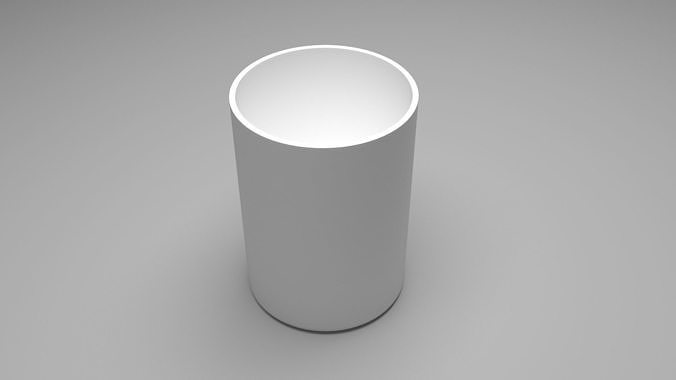 White Cylinder Cup 3D model | CGTrader