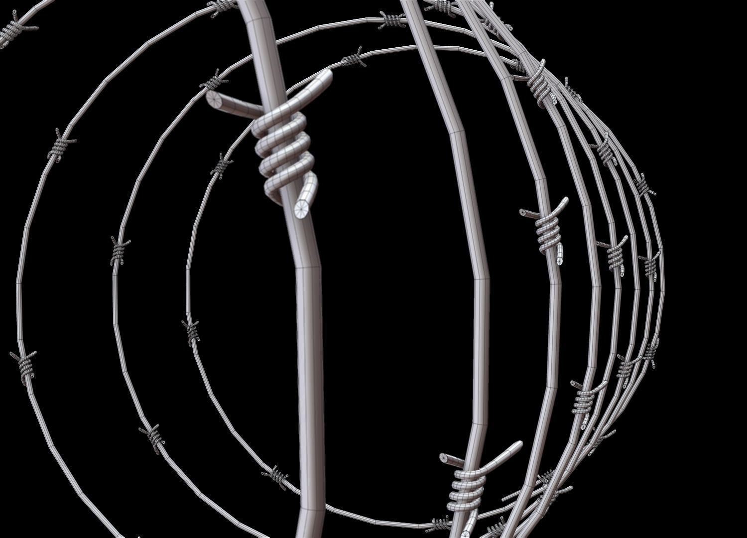 Barbed Wire 3D model CGTrader