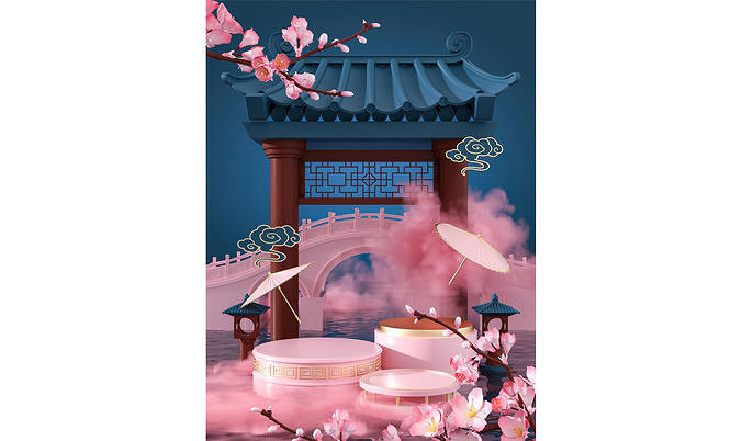 Chinese Valentine Day e-commerce promotion booth