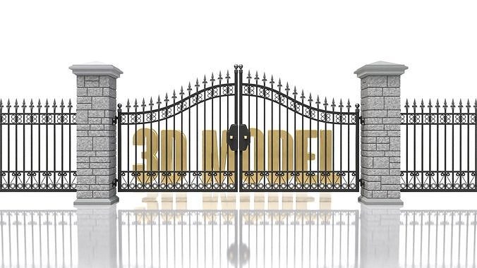 Opening Iron Gate Animation 3D model animated | CGTrader