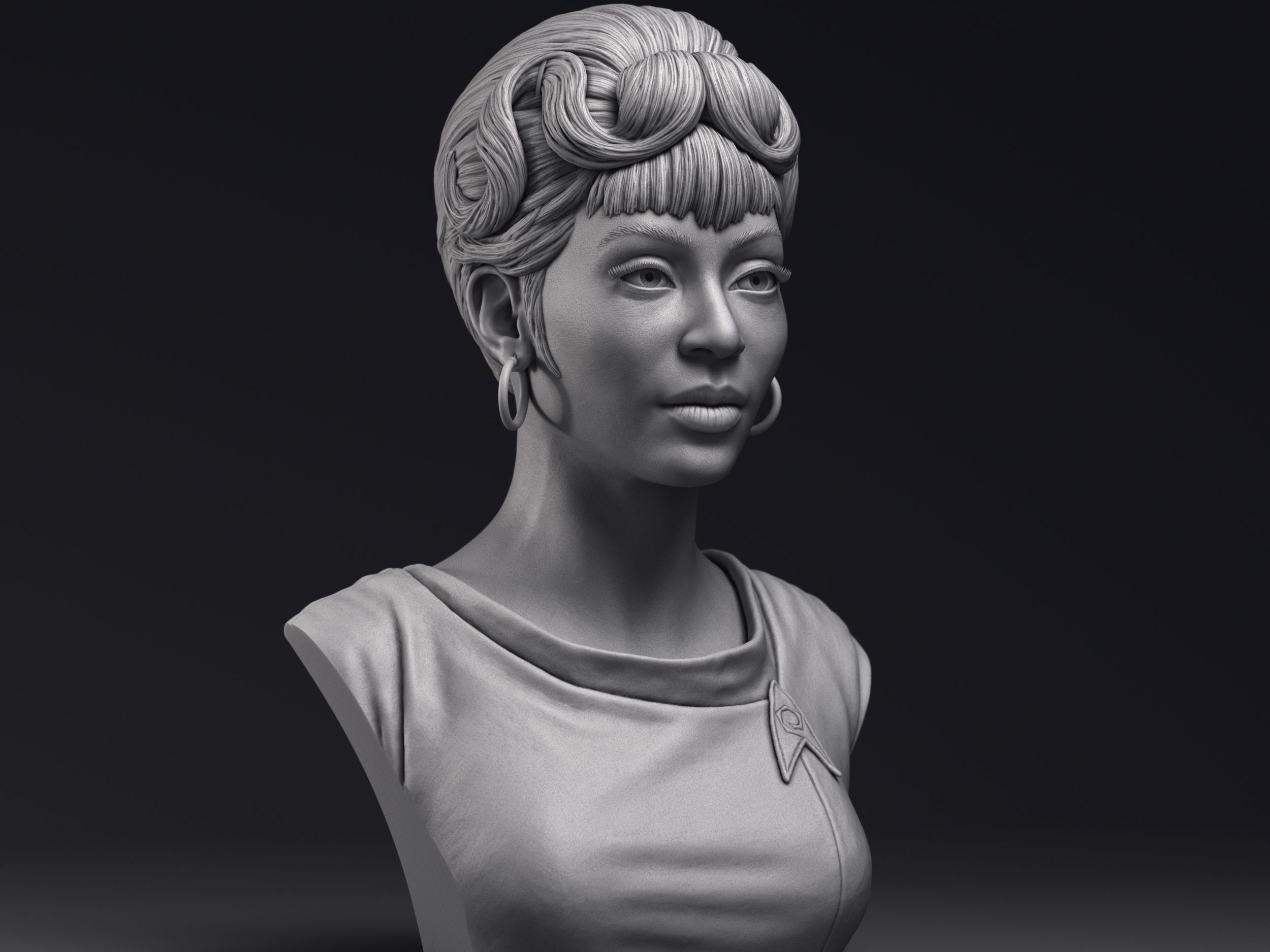Nichelle Nichols As Nyota Uhura Bust Printable 3D Model 3D Model 3D Nichelle Nichols As Nyota Uhura Bust Printable 3D Model 3D Model 3D