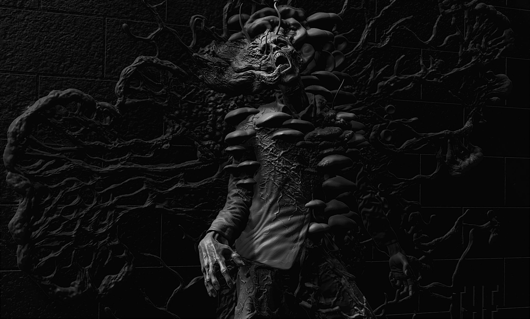 Last of Us Infected Relief 3D model 3D printable CGTrader