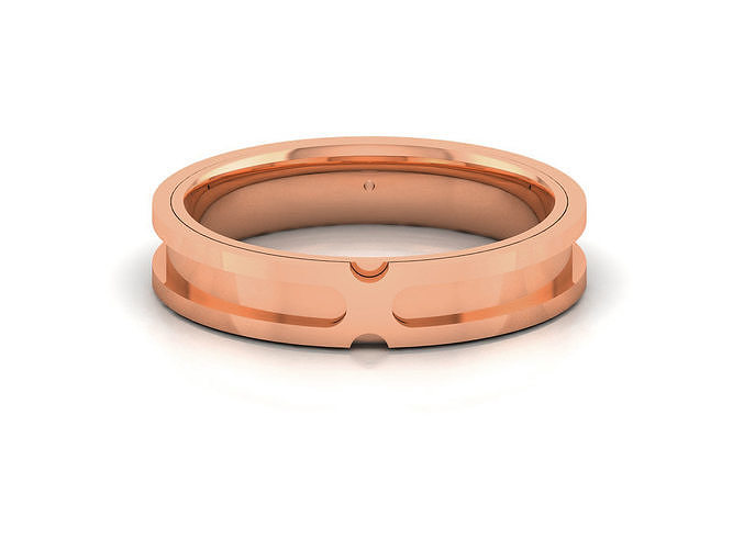 Plain Gold Band Ring 3dm render detail 3D model 3D printable CGTrader