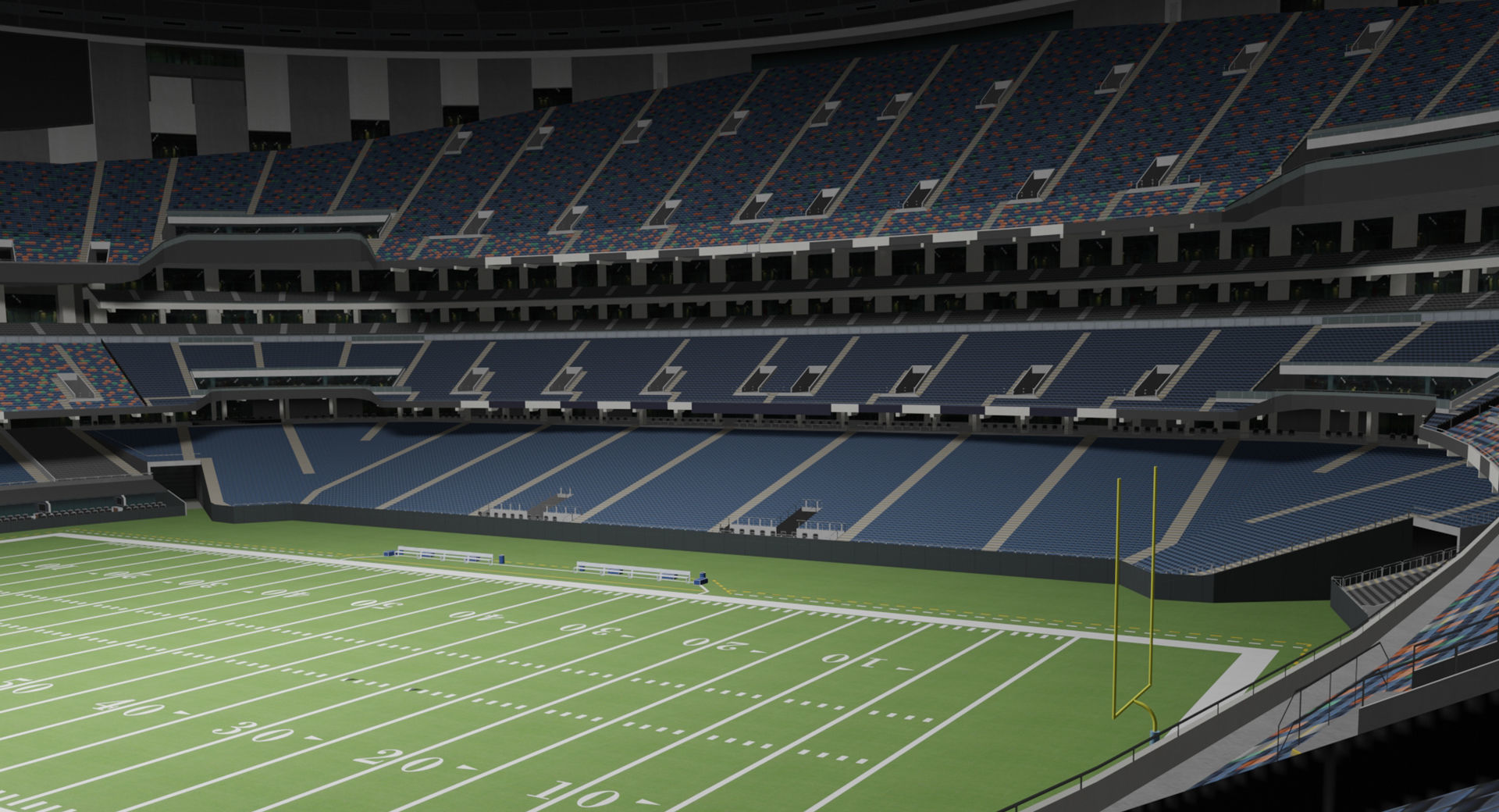 Louisiana Superdome New Orleans USA 3D model CGTrader