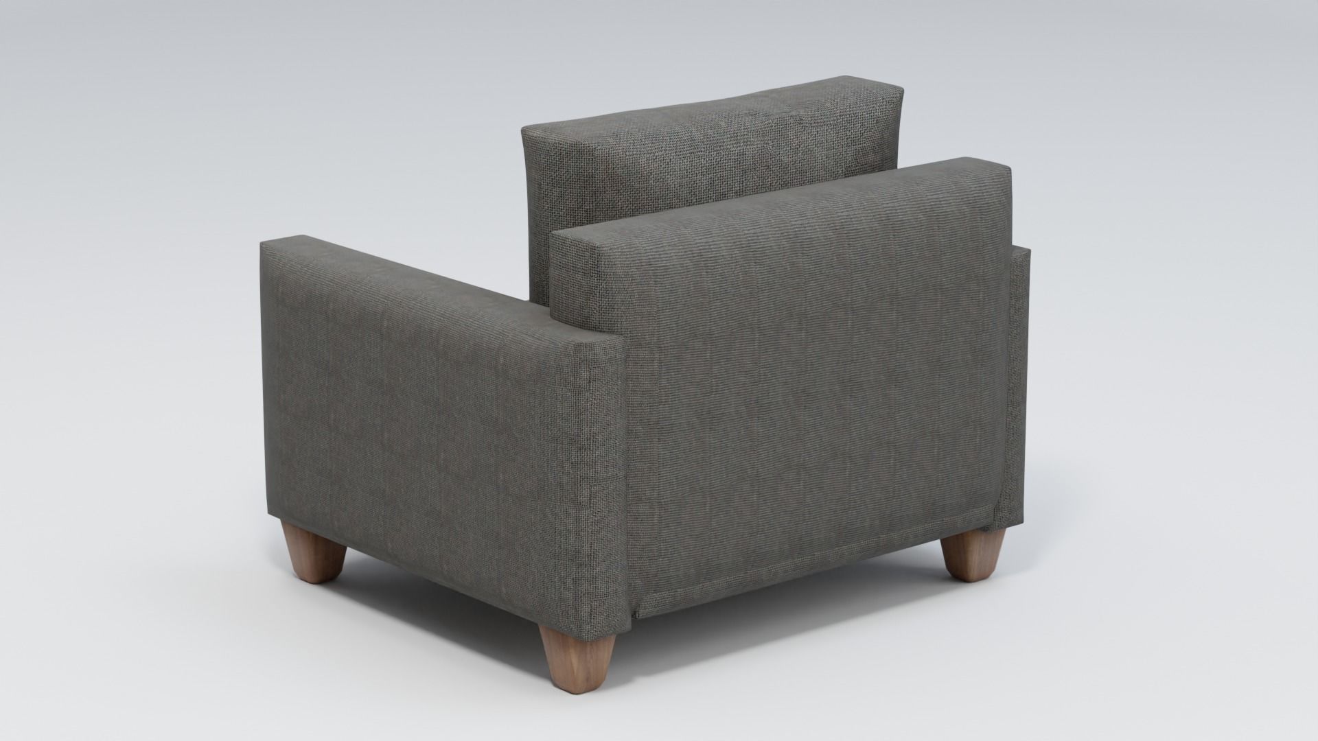 Modern Gray Fabric Sofa Chair 3D model CGTrader