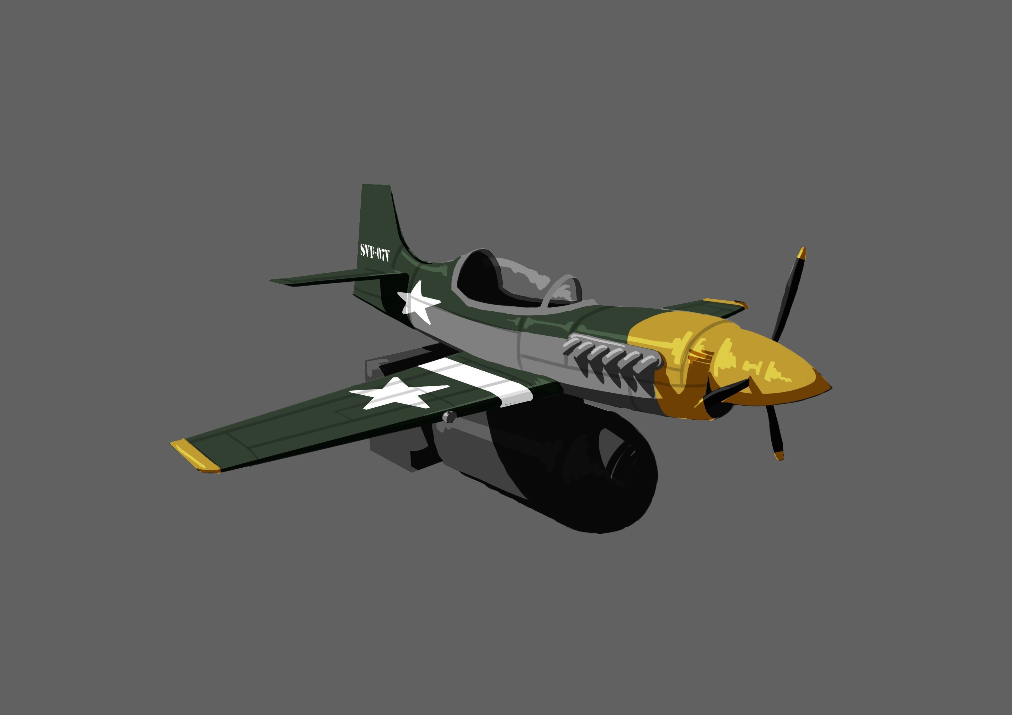 Fighter plane 3D model CGTrader