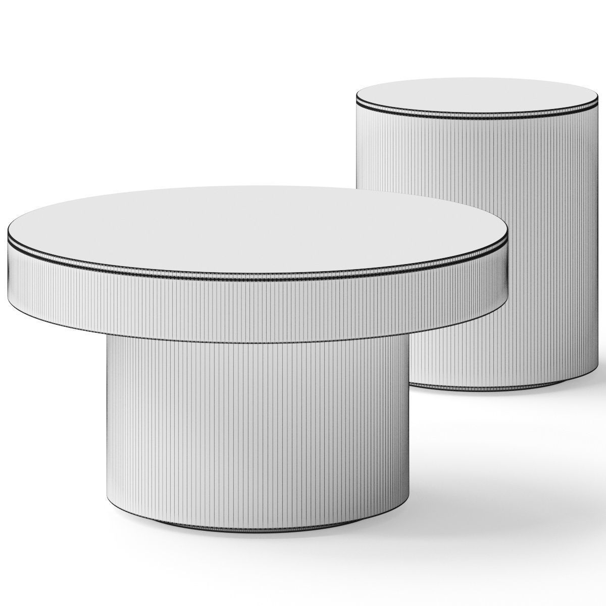 West Elm Volume Round Pedestal Coffee Table 3D model CGTrader