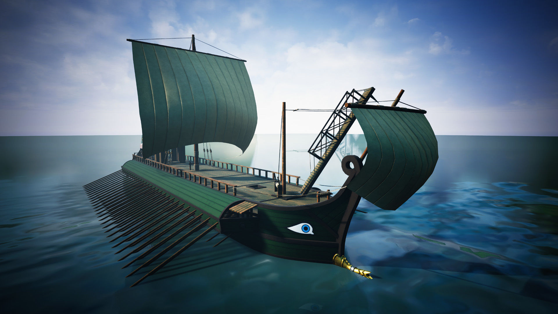 Trireme Graphics 3D model Roman Trireme VR / AR / low-poly | CGTrader
