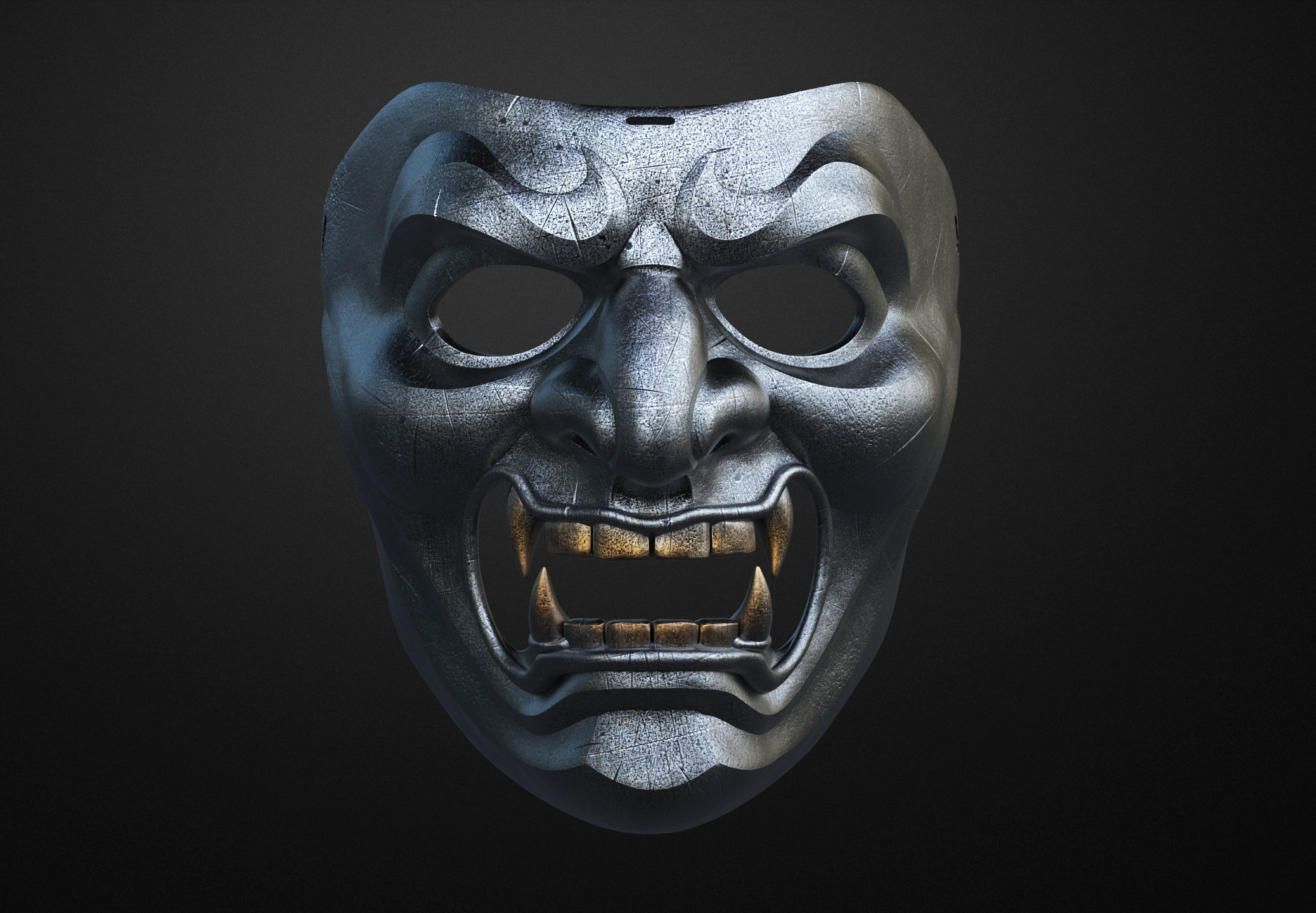 Mempo Japanese Samurai Mask 3D model 3D printable CGTrader