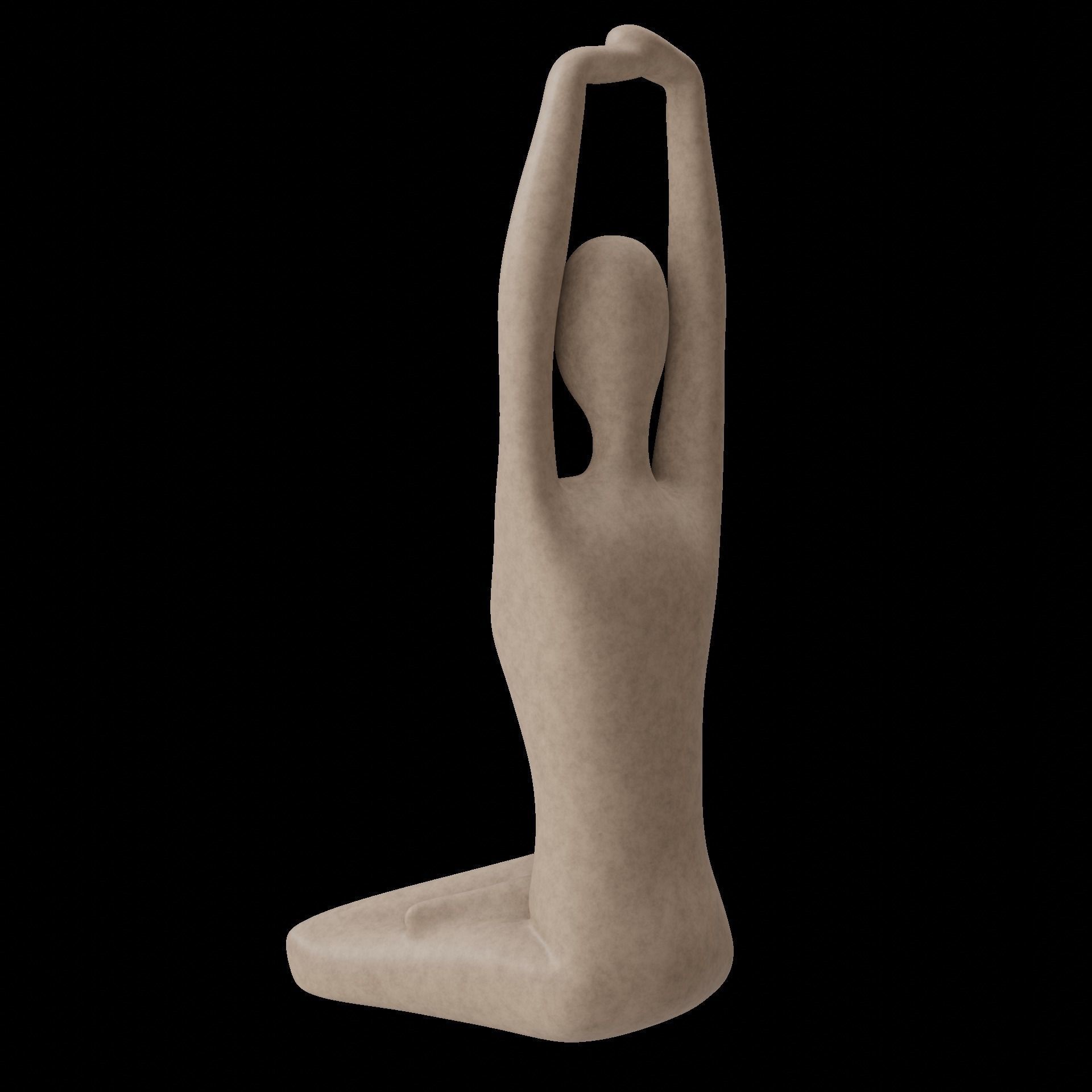 Yoga Sculpture Home Decor Yoga pose meditation Abstract Art 3D model 3D