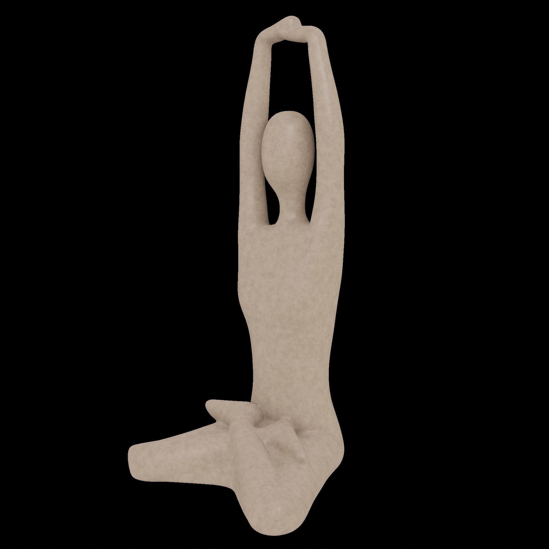 Yoga Sculpture Home Decor Yoga pose meditation Abstract Art 3D model 3D