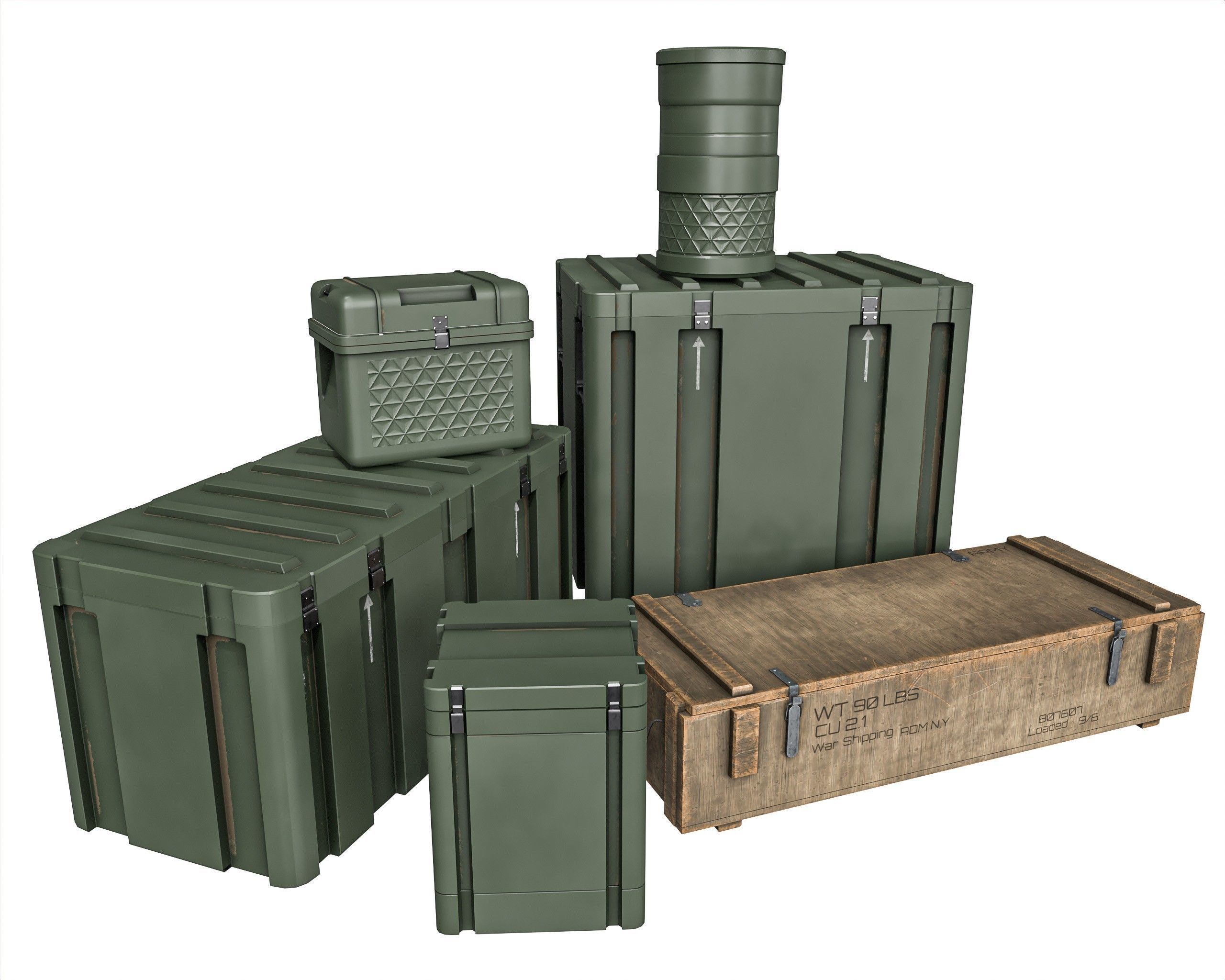 3D model Military Crate Package VR / AR / low-poly | CGTrader