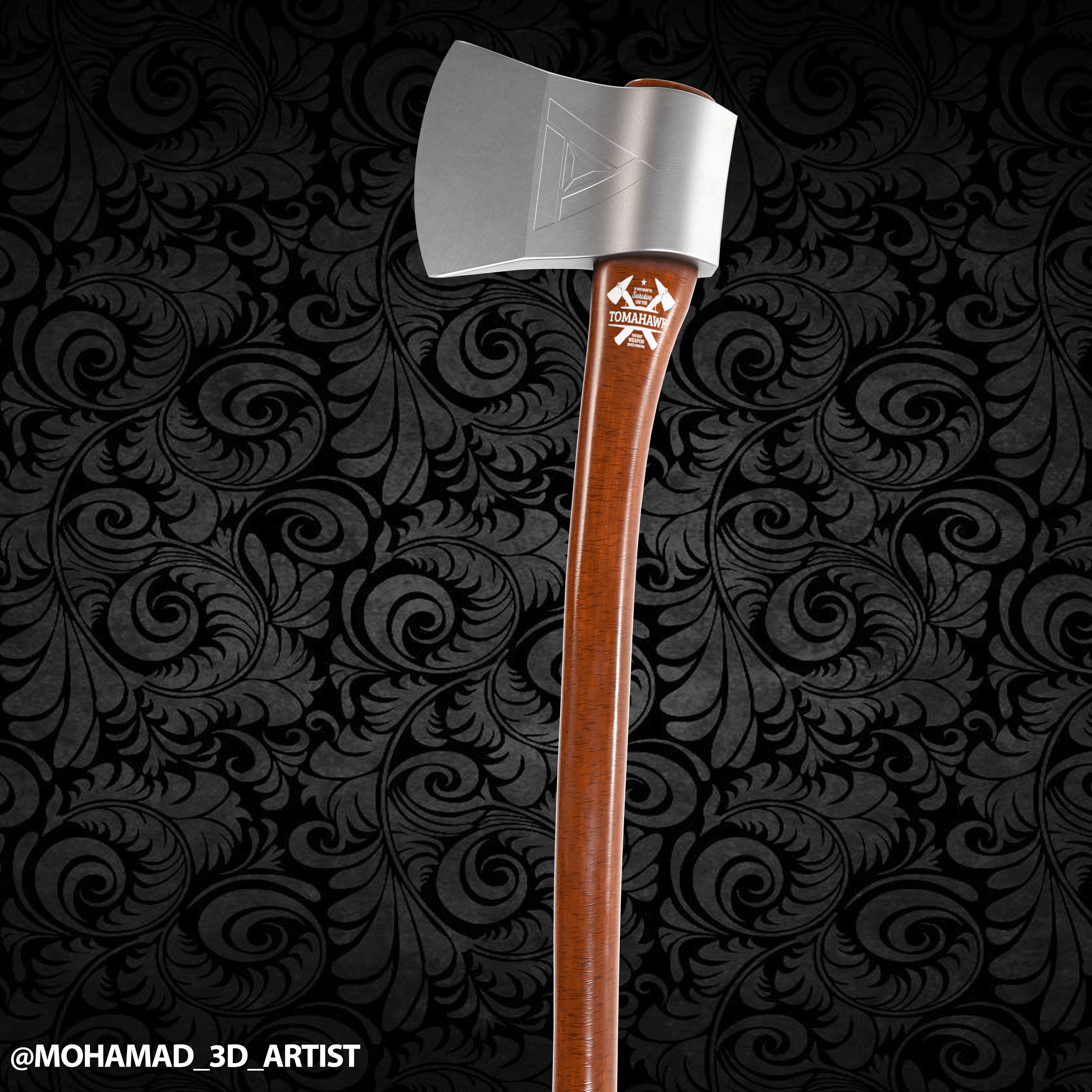 Adler Short Splitter Axe - 2.7 Lb Head, 19.6" Hickory Handle, Leather Sheath, German Made For Kindling & Small Logs