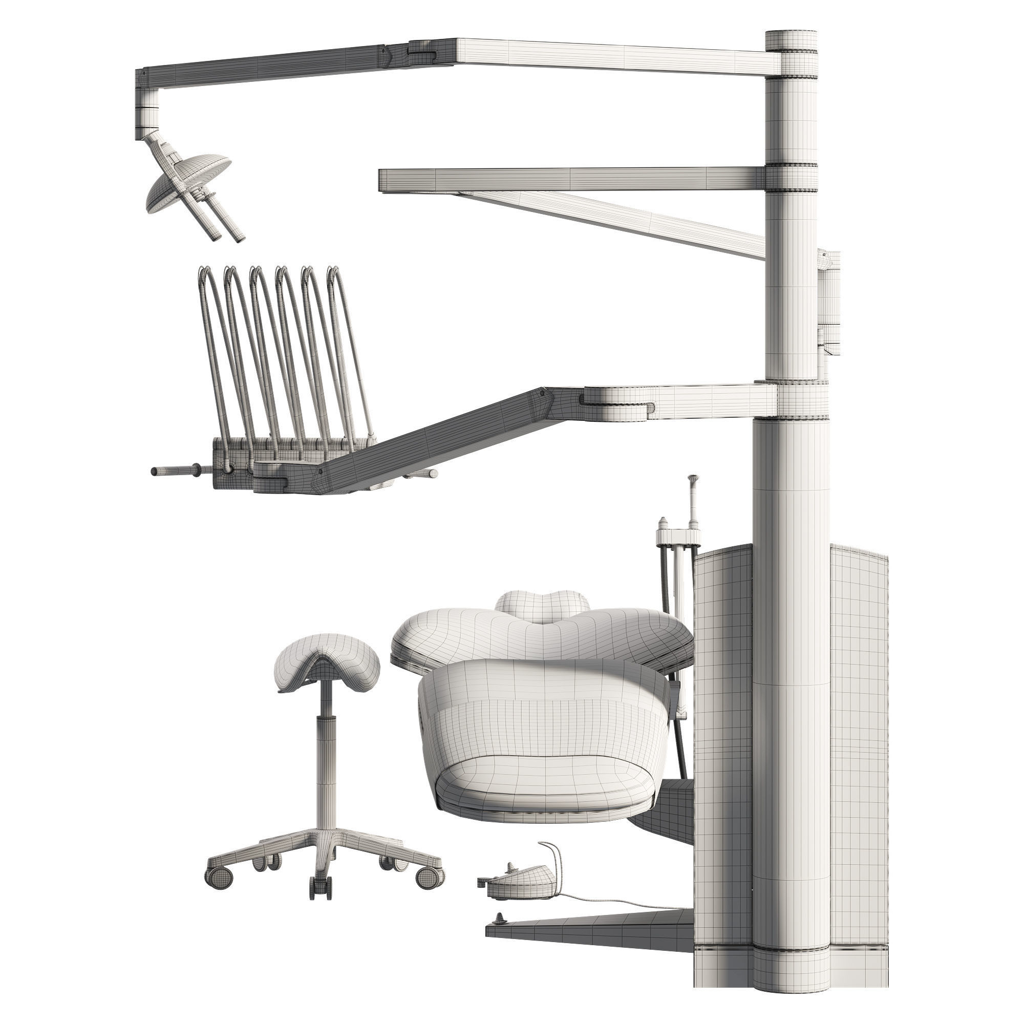 XO FLEX Dental Chair 3D model CGTrader