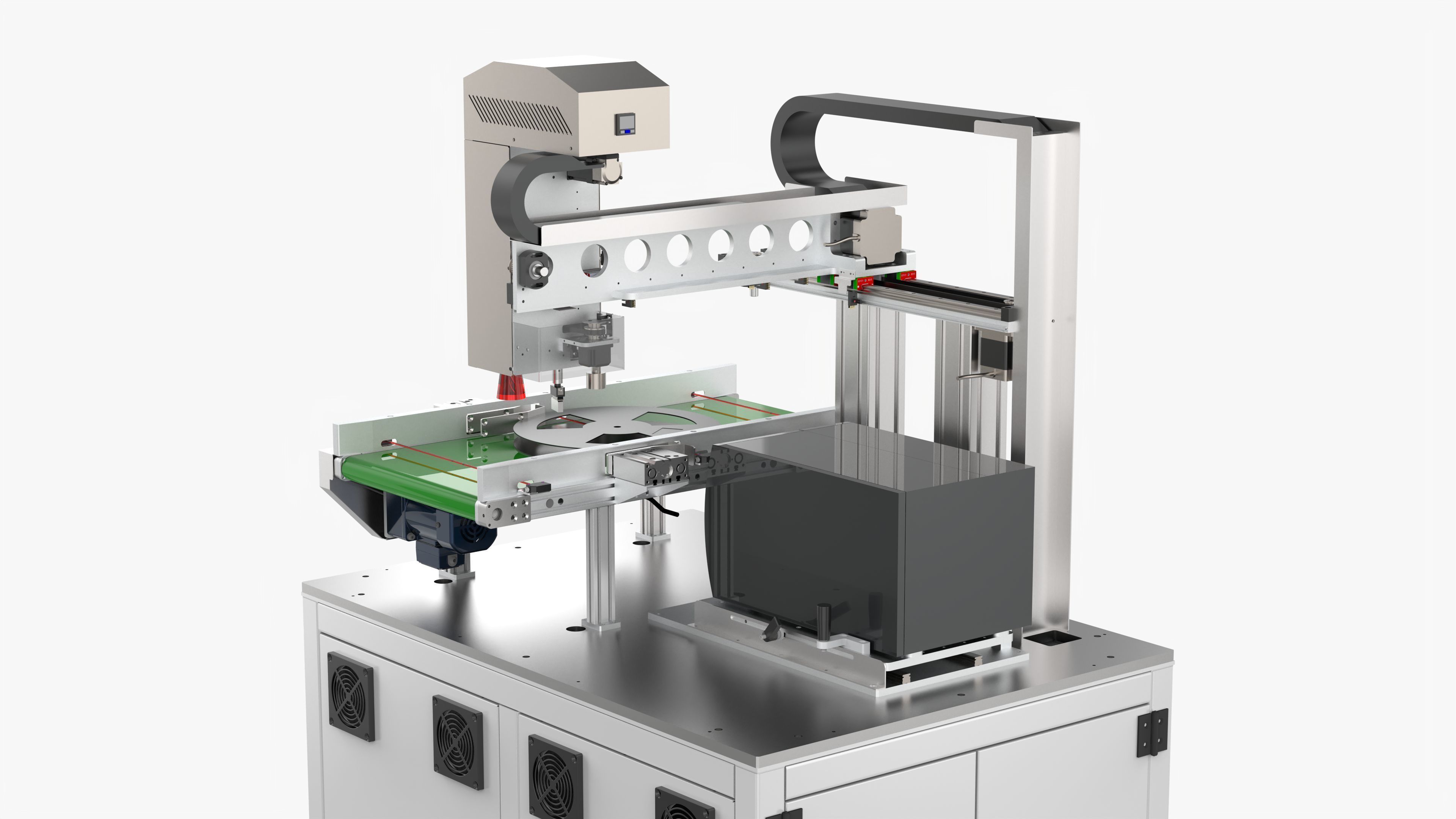 Automatic Scanning Code Labeling Machine 3D model CGTrader