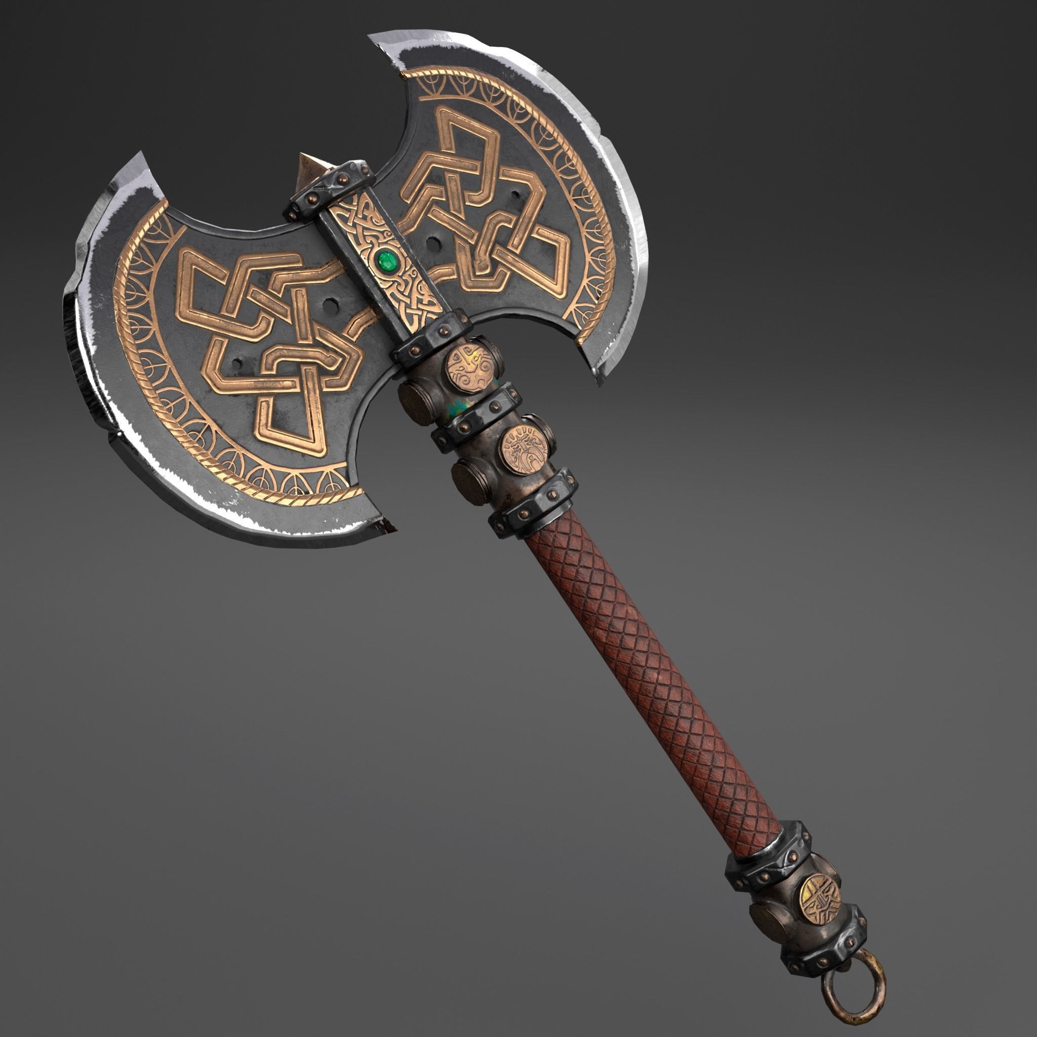3D model Dwarf battle axe VR / AR / low-poly | CGTrader