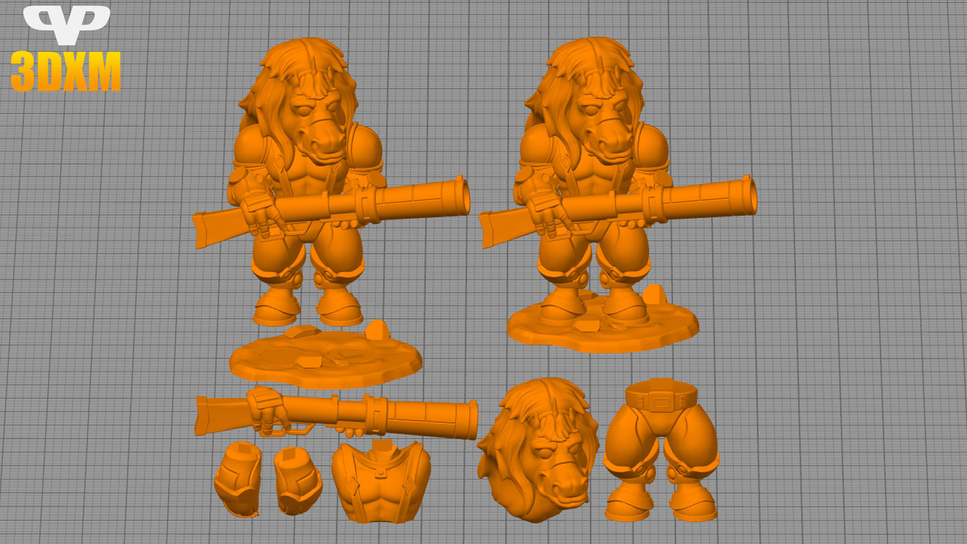 Bravestarr Thirty-Thirty Chibi STL for 3D Printing ChibiSTL 3DXM 3D ...