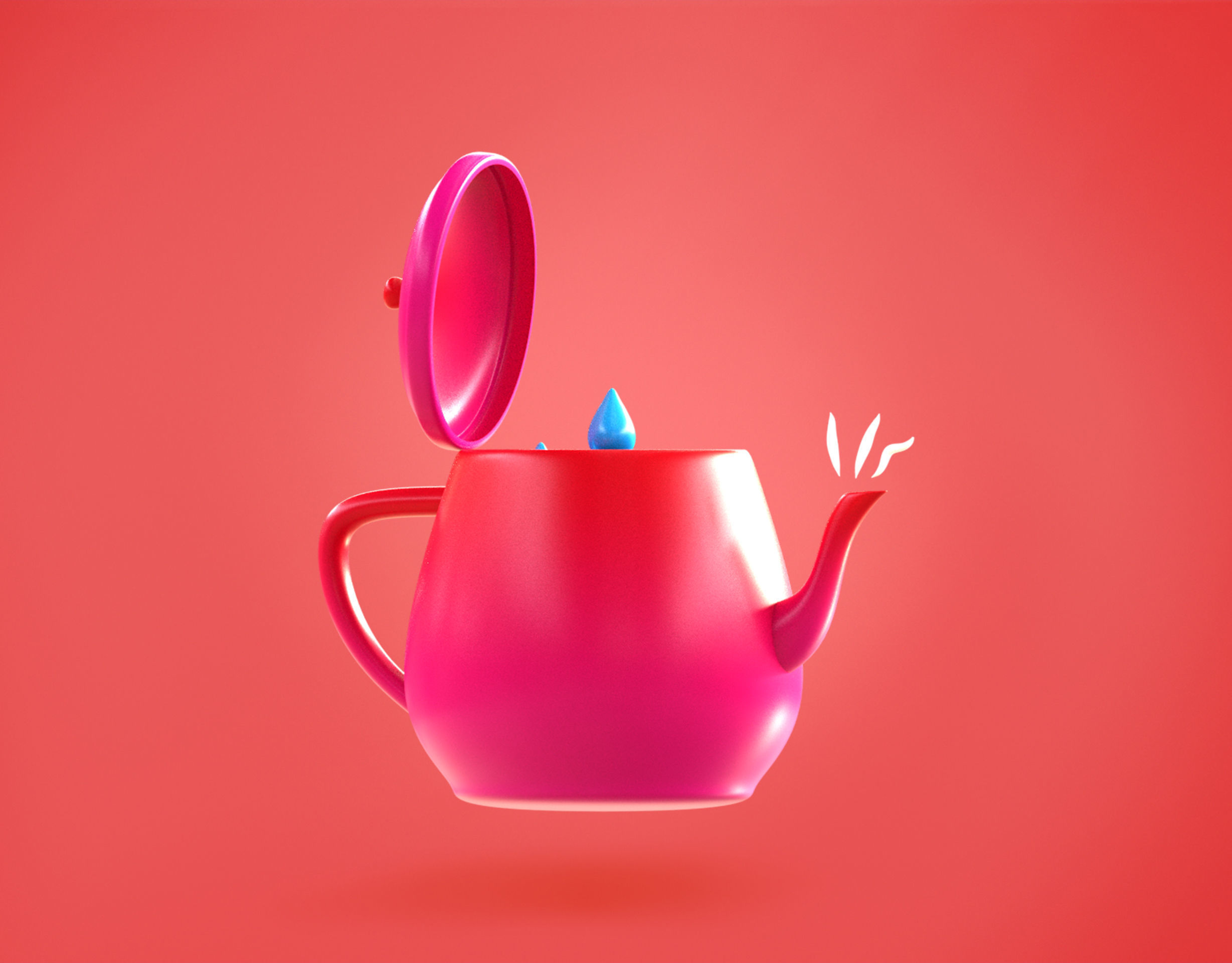 3D model Teapot Emoji new Animated VR / AR / lowpoly CGTrader