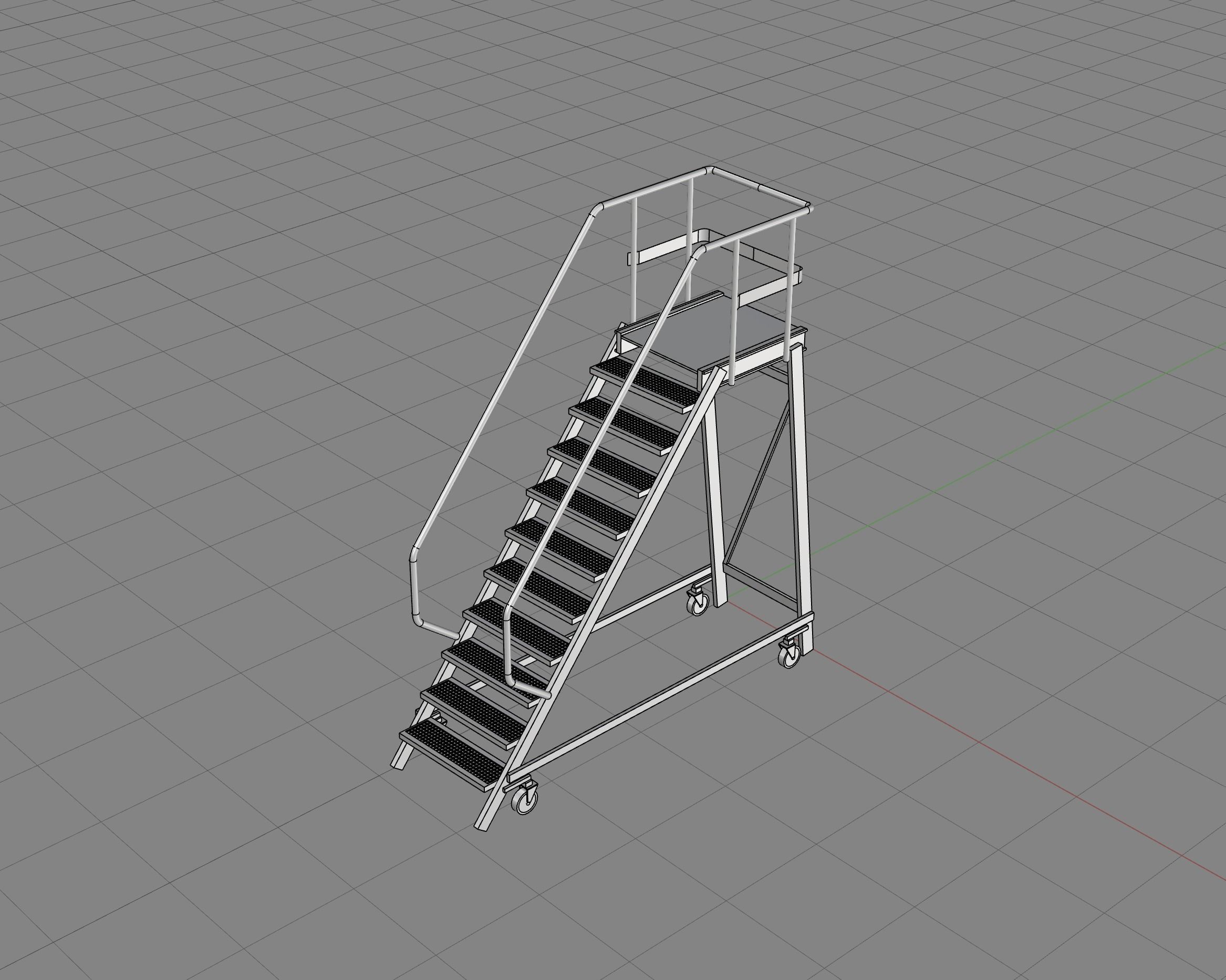 Rolling Ladder free 3D model CGTrader