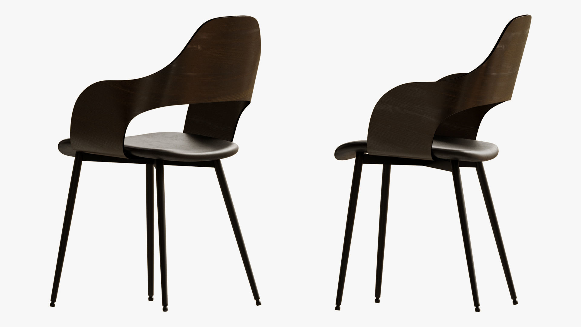 Jysk Dining Chair Dark 3D model CGTrader