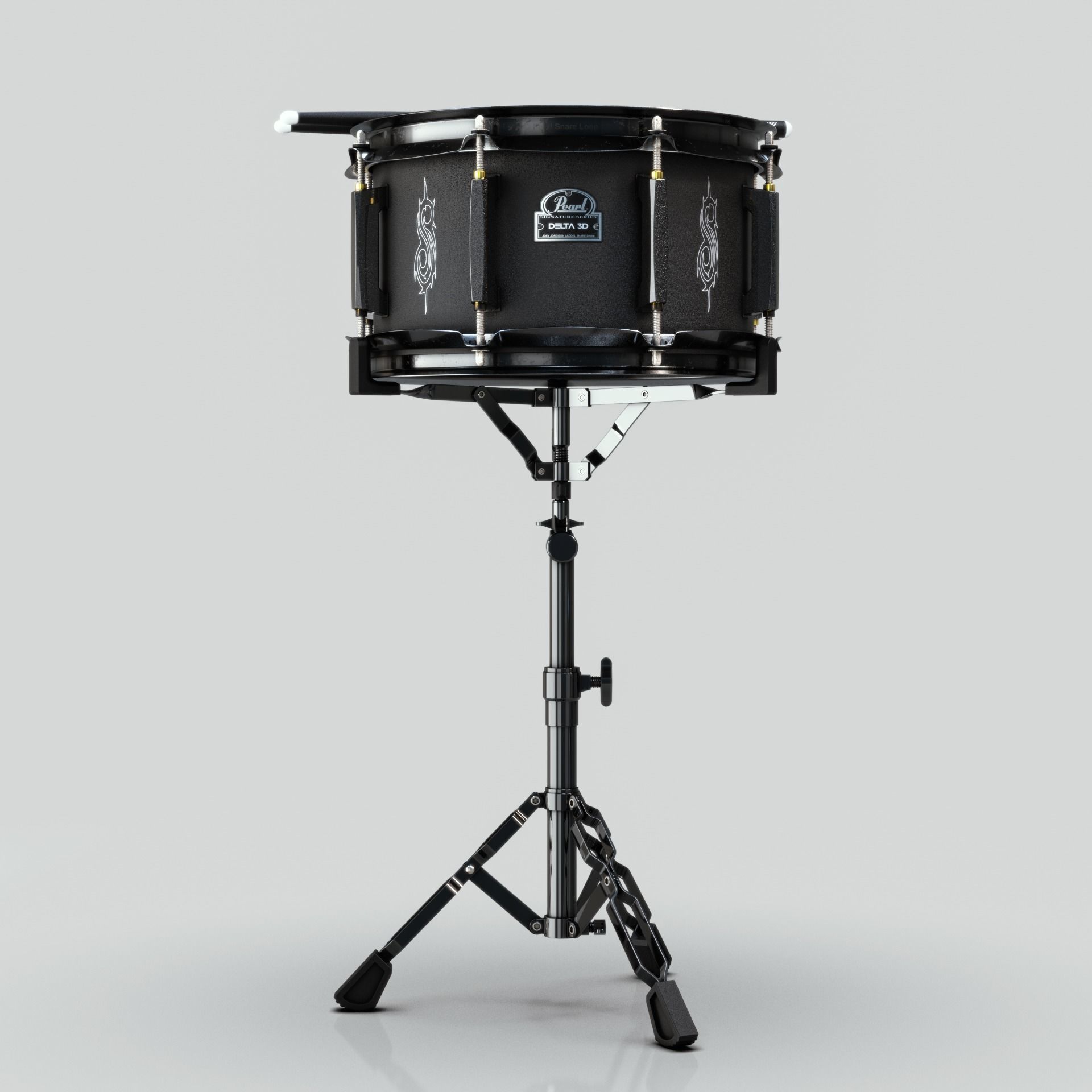 Pearl Snare Drum Joey Jordison 3D model CGTrader