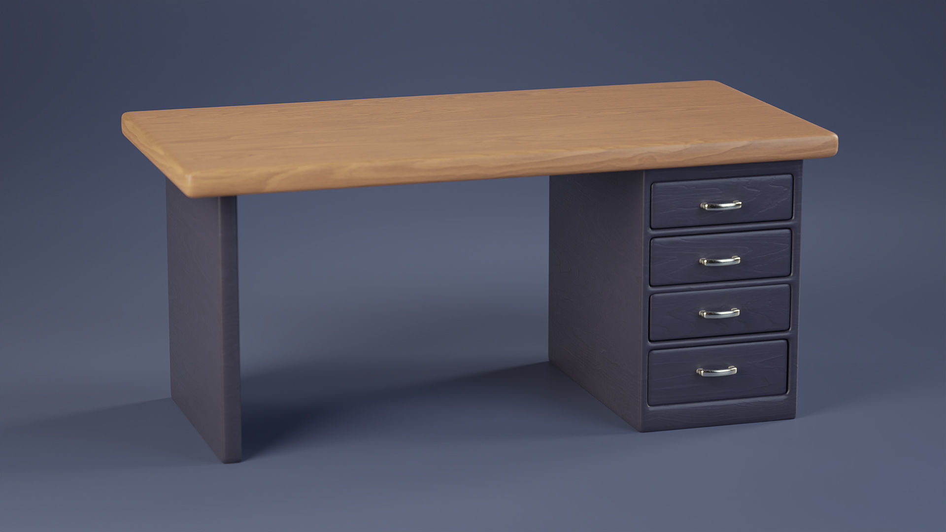 Stylized Office Desk free 3D model CGTrader
