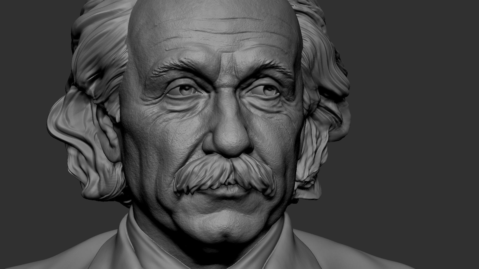 Albert Einstein 3D model 3D printable CGTrader