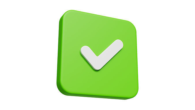 Tick Mark 3d