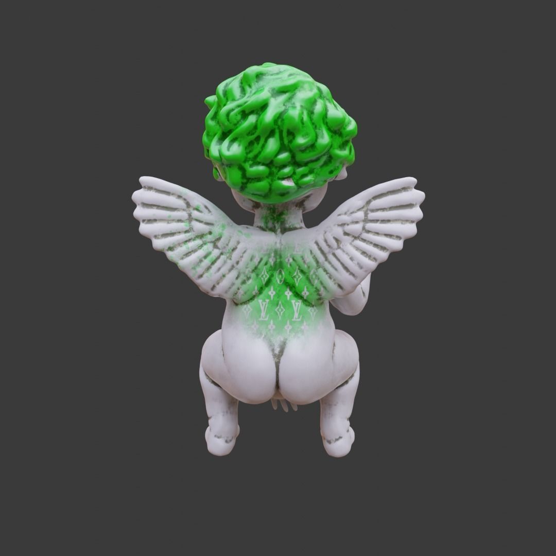 Cheeky Cherub with Horns 3D model 3D printable CGTrader