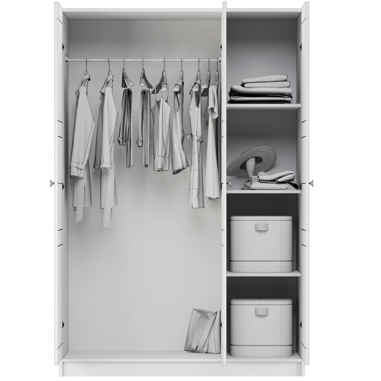 IKEA Solitaire Wardrobe 3D model CGTrader