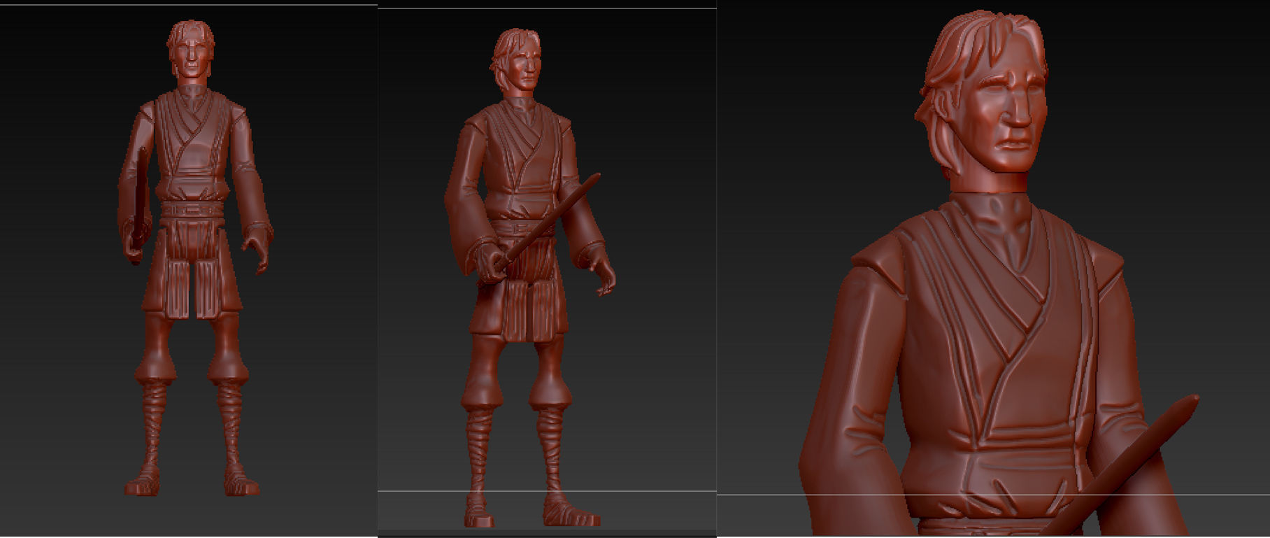padawan Qui Gon Jinn tales of the jedi 3D model 3D printable | CGTrader