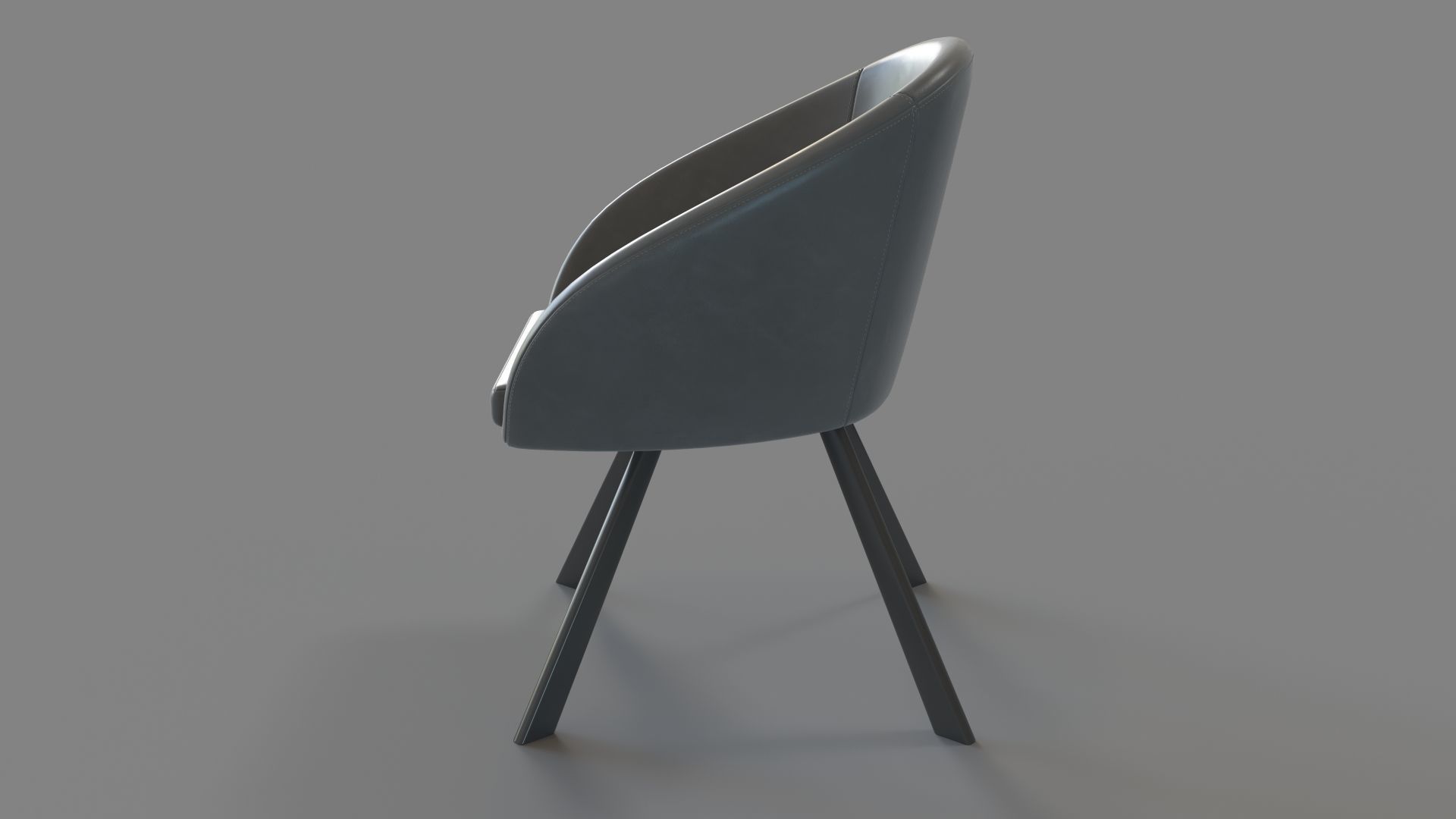 Barisic Dining Chair Gray 3D model CGTrader
