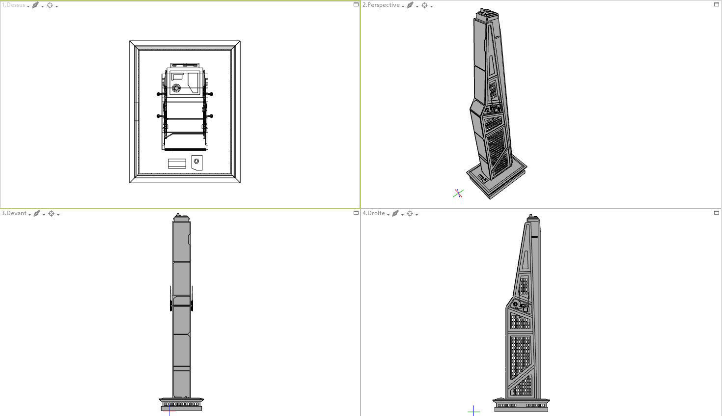 Sci-fi Buildings Kitbash with materials - Futuristic Cyberpunk 3D model ...