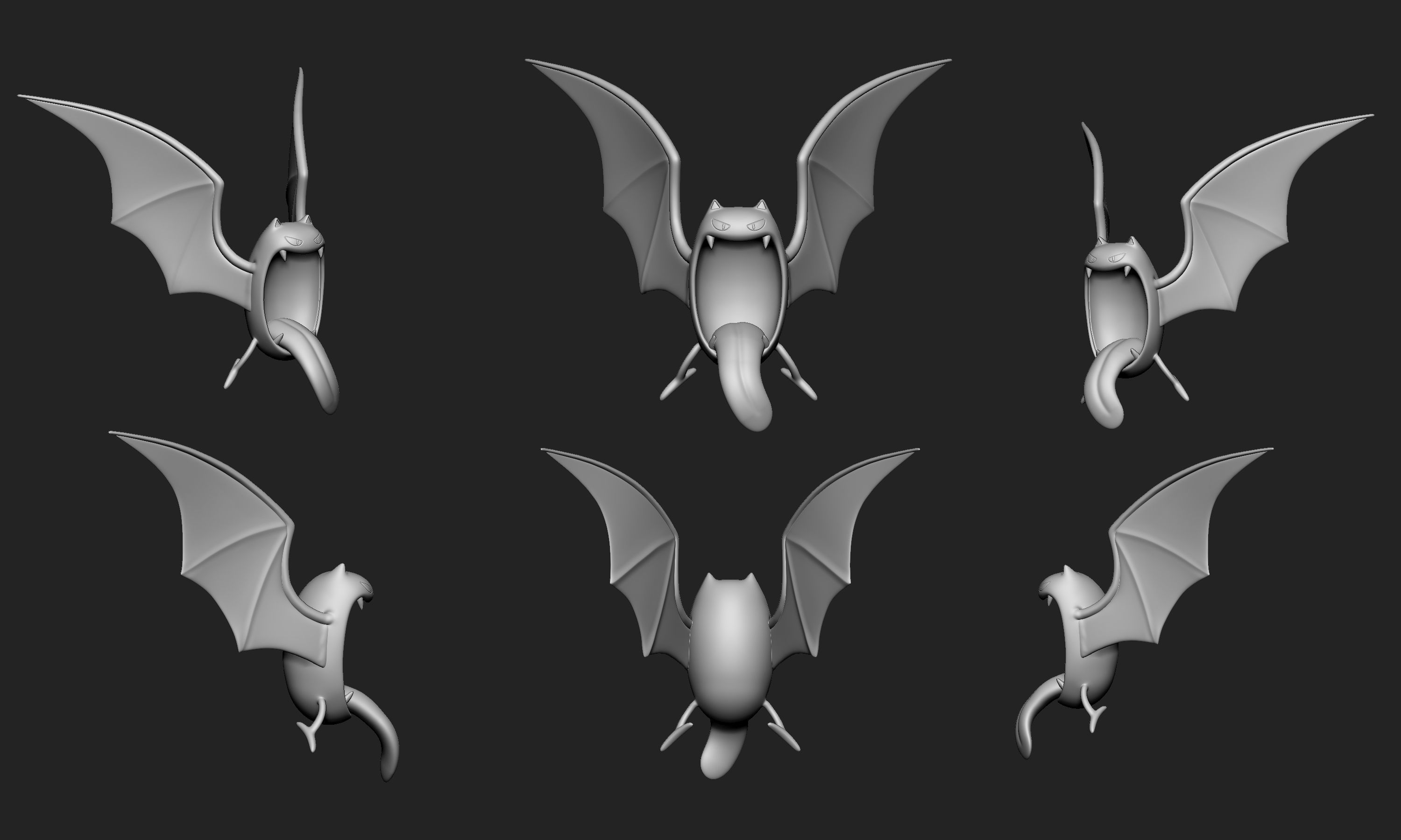 Pokemon - Golbat with 2 poses 3D model 3D printable | CGTrader