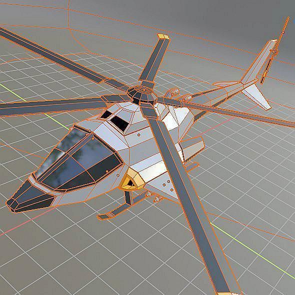 3D model Lowpoly generic military helicopter VR / AR / low-poly | CGTrader