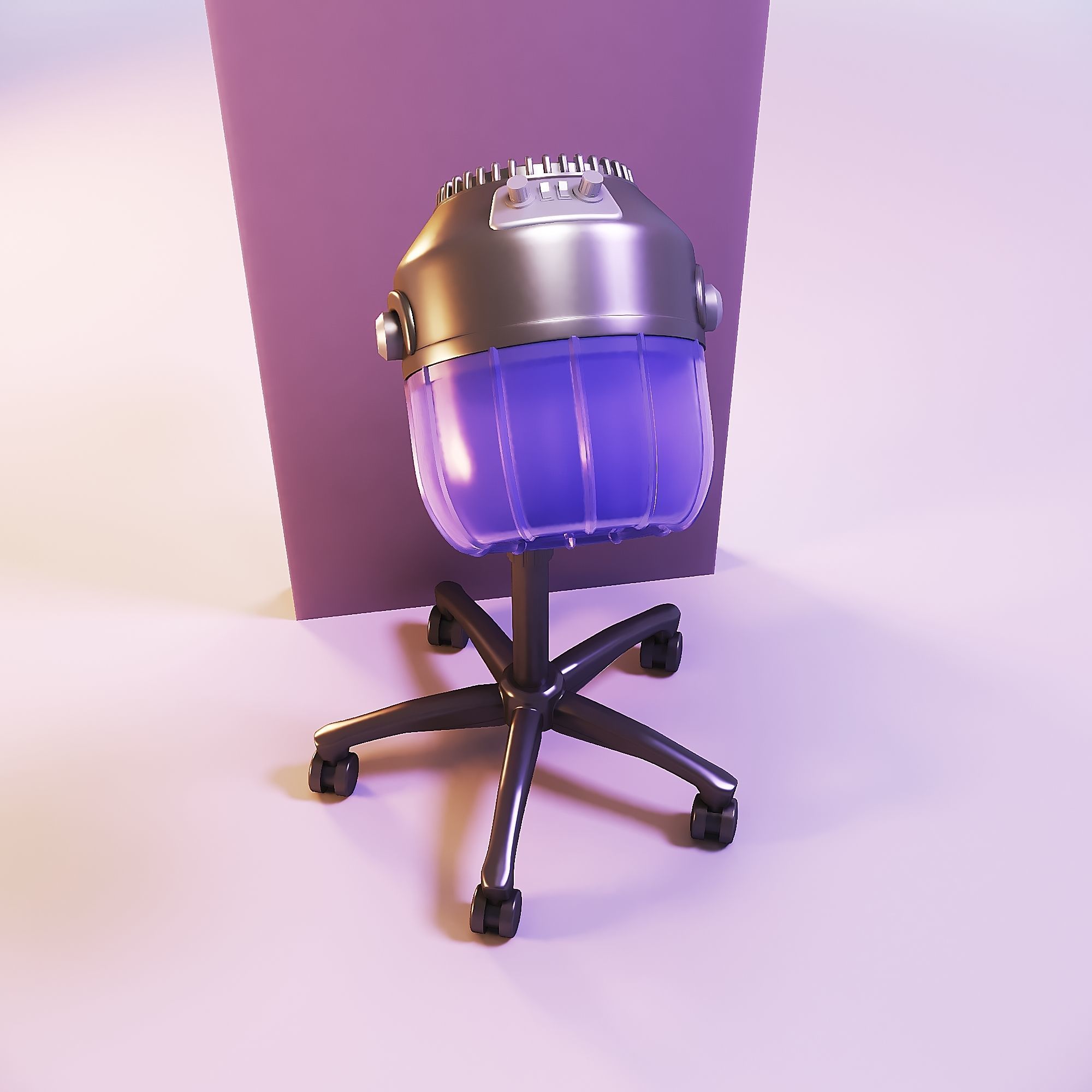 Miniature dollhouse furniture hair dryer stationary 3D model 3D