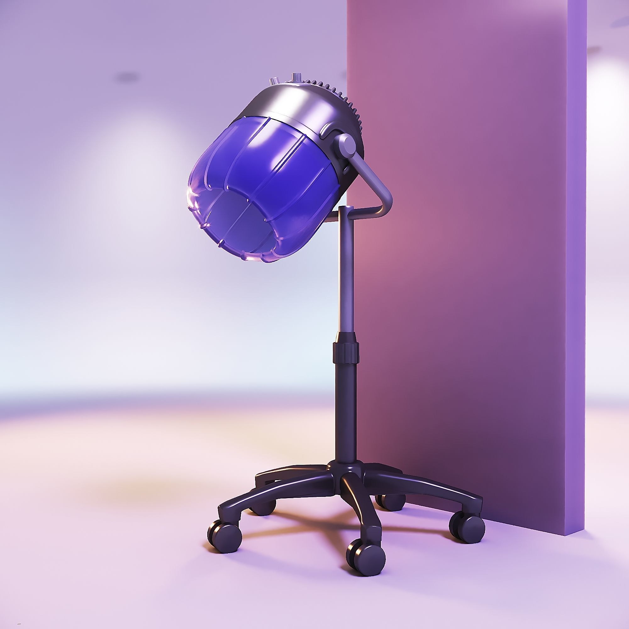 Miniature dollhouse furniture hair dryer stationary 3D model 3D