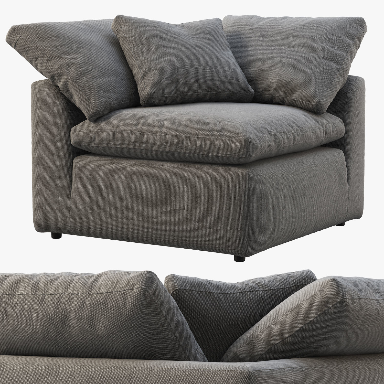 Joybird Bryant Corner Chair 3D model CGTrader