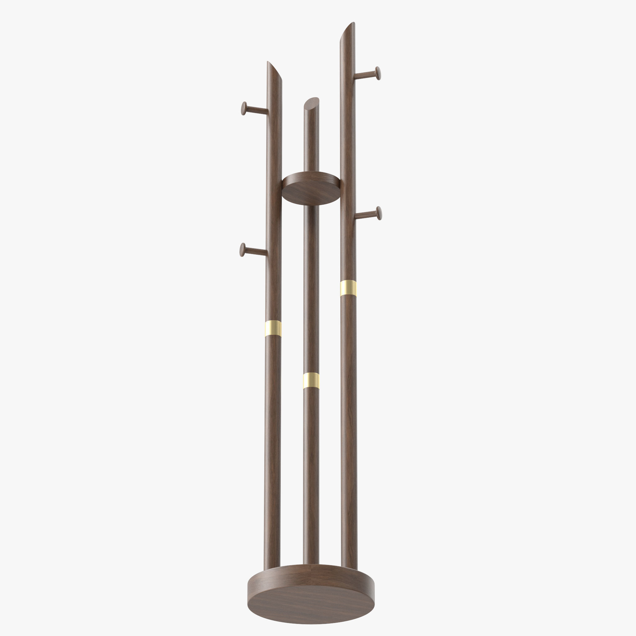 Solid Wood Room Coat Rack 3D model | CGTrader