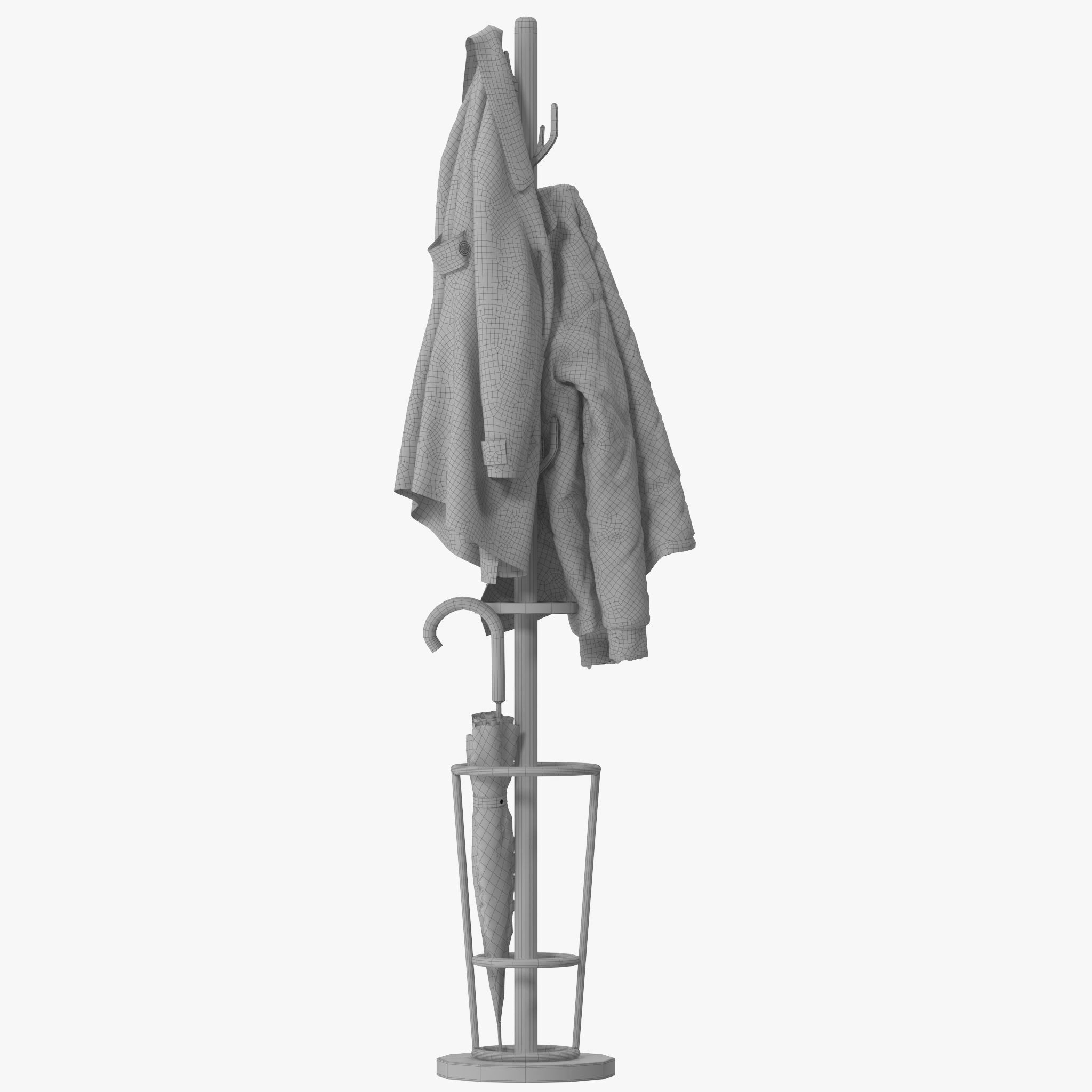 Standing Creative Metal Coat Rack 3D model | CGTrader