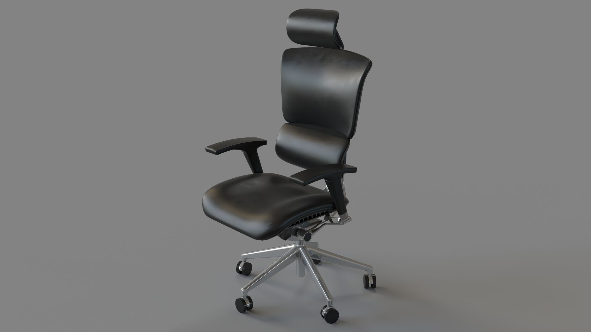 XChair X4 Leather Executive Office Chair With Headrest 3D model CGTrader