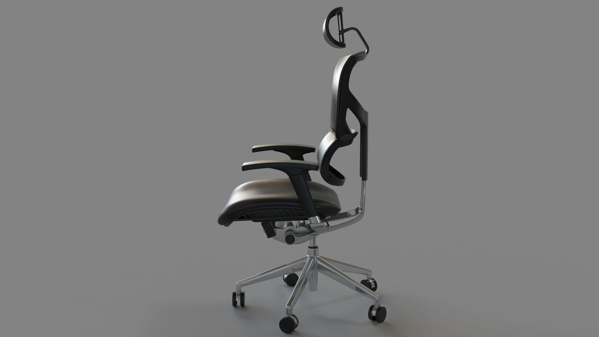 XChair X4 Leather Executive Office Chair With Headrest 3D model CGTrader