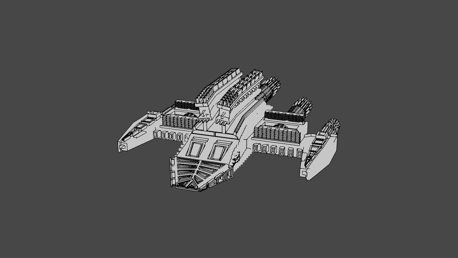 Spaceship 3D Model Created in Blender3D 3D model CGTrader
